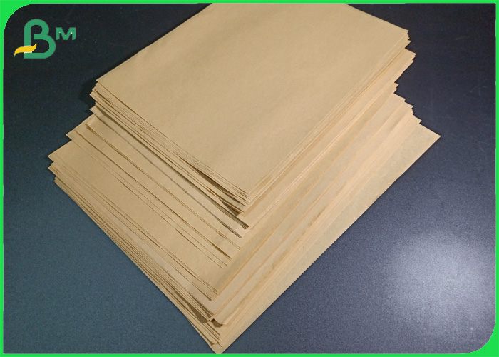 Recyclable Unbleached Bamboo Pulp Brown Kraft Paper For Bag Envelopes