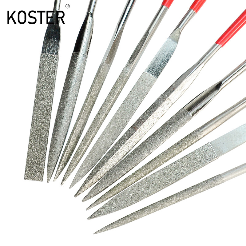 Cheap Price 10PCS Sets Diamond Coated Needle Flat Files for Grinding Hard Materials