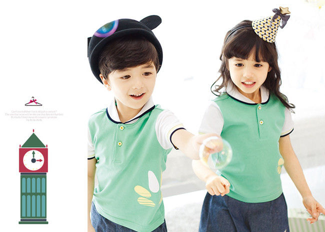 Polo / Short Skirt Custom School Uniform For Kindergarten Kids