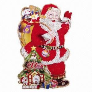 China Paperboard-made Christmas Decorations (Christmas Stickers) with Christmas Tree Picture on sale 