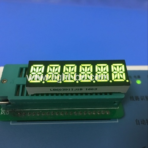 Custom super amber 6 digit 14 segment led display 0.39 for digital indicator