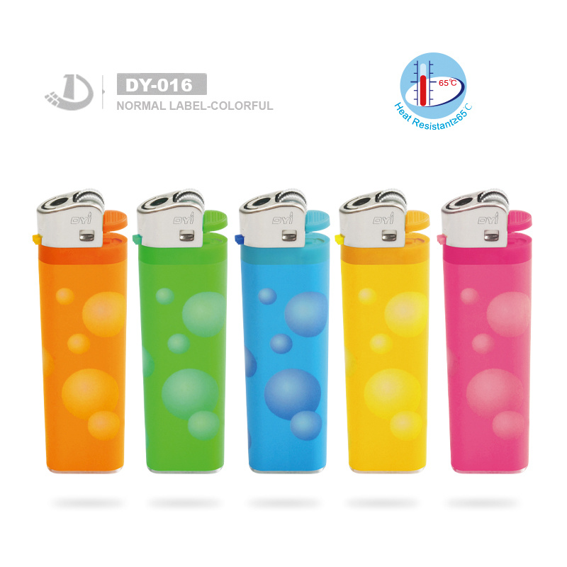 Normal label Colorful Refillable Fint Gas Lighter with ISO9994 Certificate