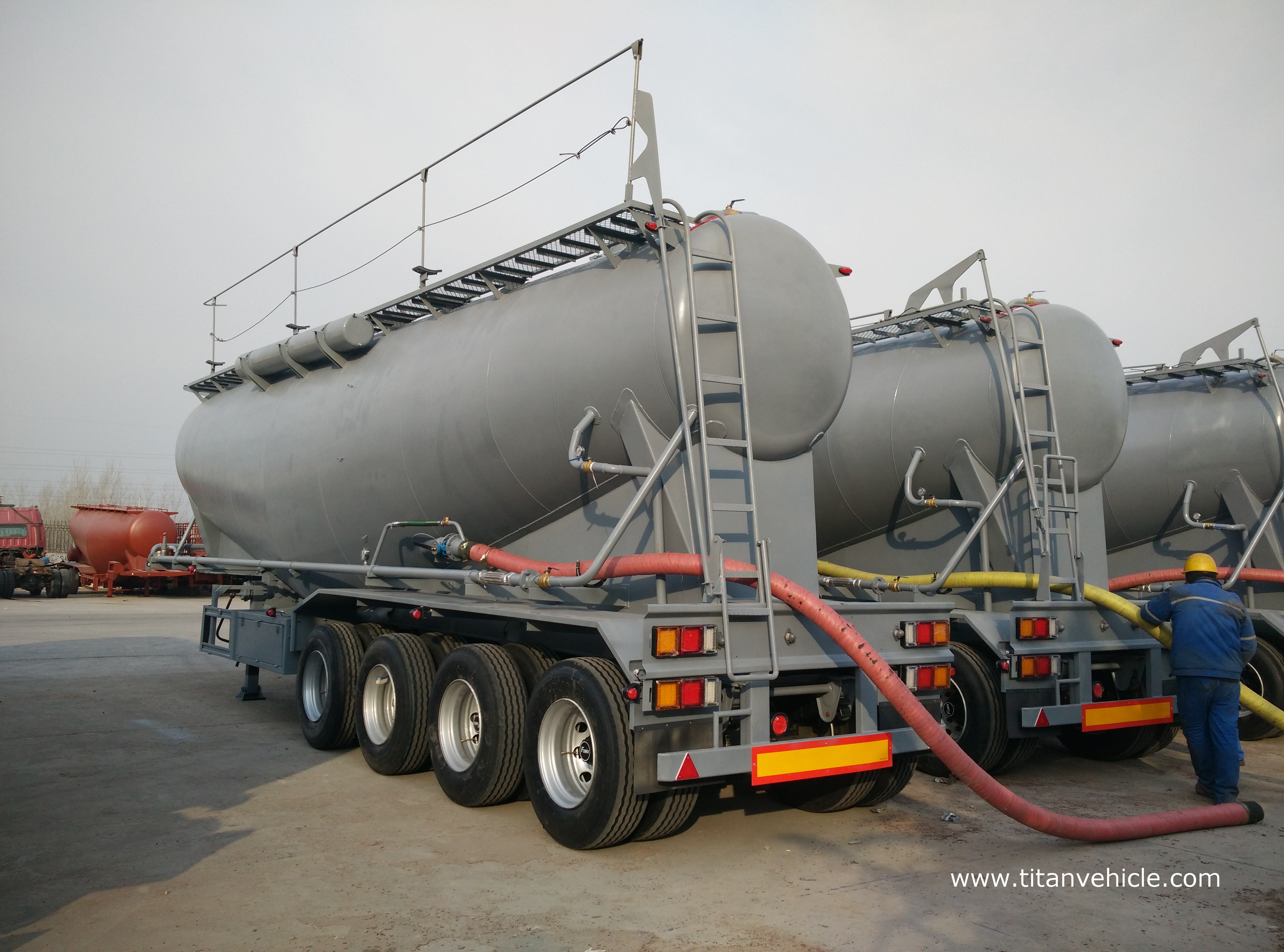 4 axle cement tank trailer 