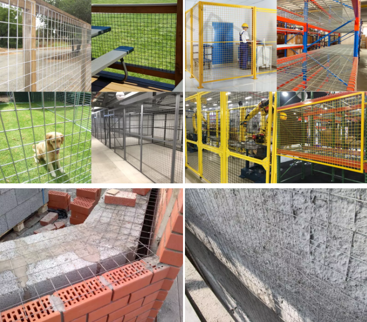 application of welded wire mesh panels