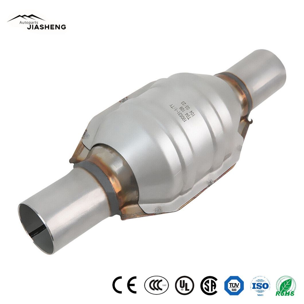 Universal 2&quot; Weld-on Inlet Outlet Competitive Price Automobile Parts Exhaust Auto Catalytic Converter with Euro 1