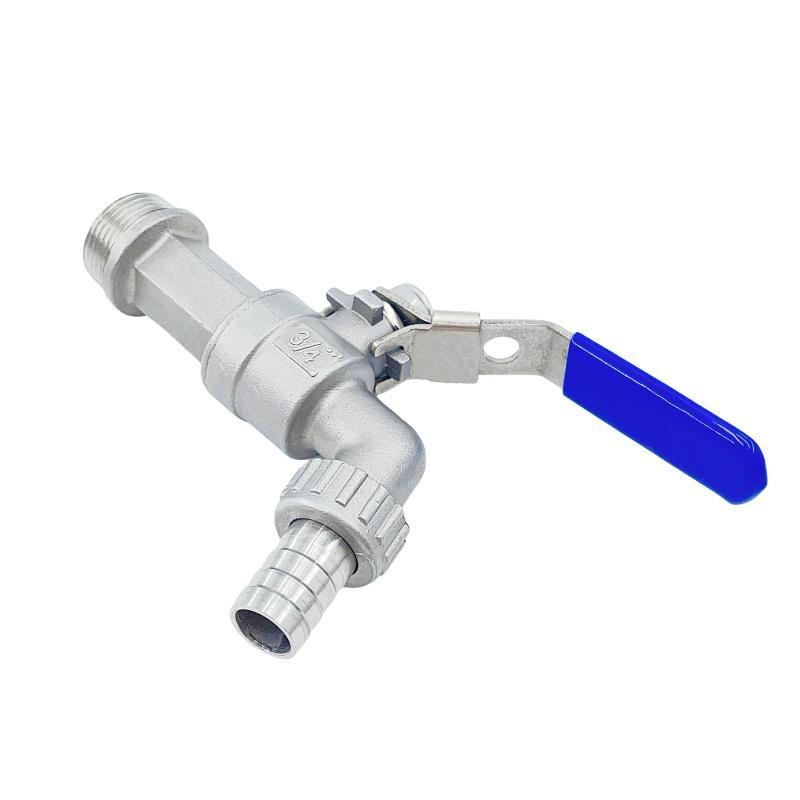 Manufactory Stainless Steel Water Valve Faucet Male Thread Manual Shut Down Bibcock