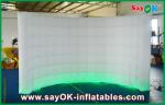 3m Lx2m H White LED Inflatable Wall 210D Oxford Cloth With Light And Blower