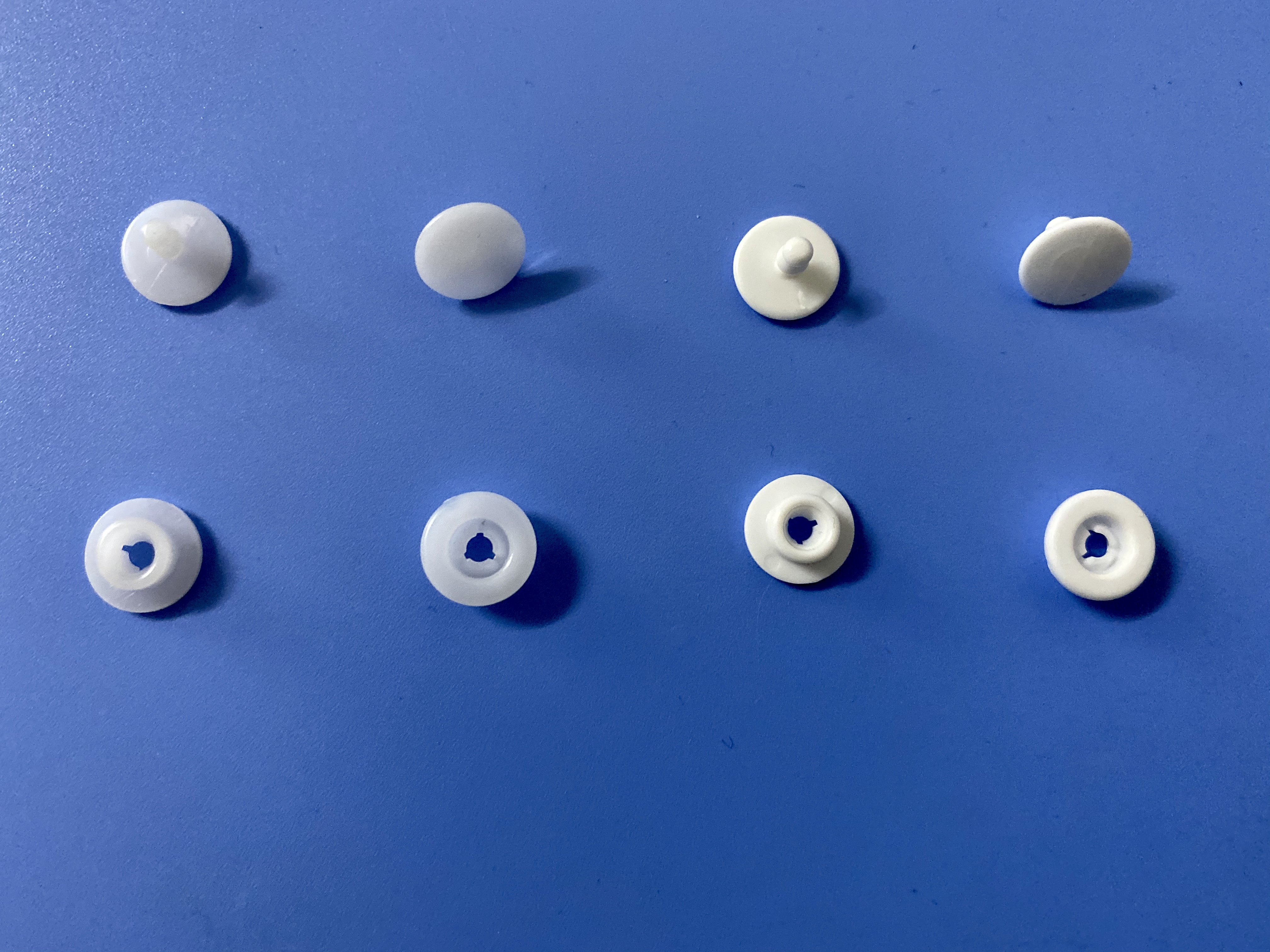 White color 10mm 2 parts Snaps Plastic Snap Rivet Buttons for Face Shield