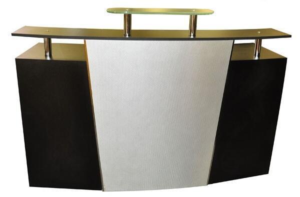 Arc Shape Salon Reception Desk Commercial Furniture With 125cm