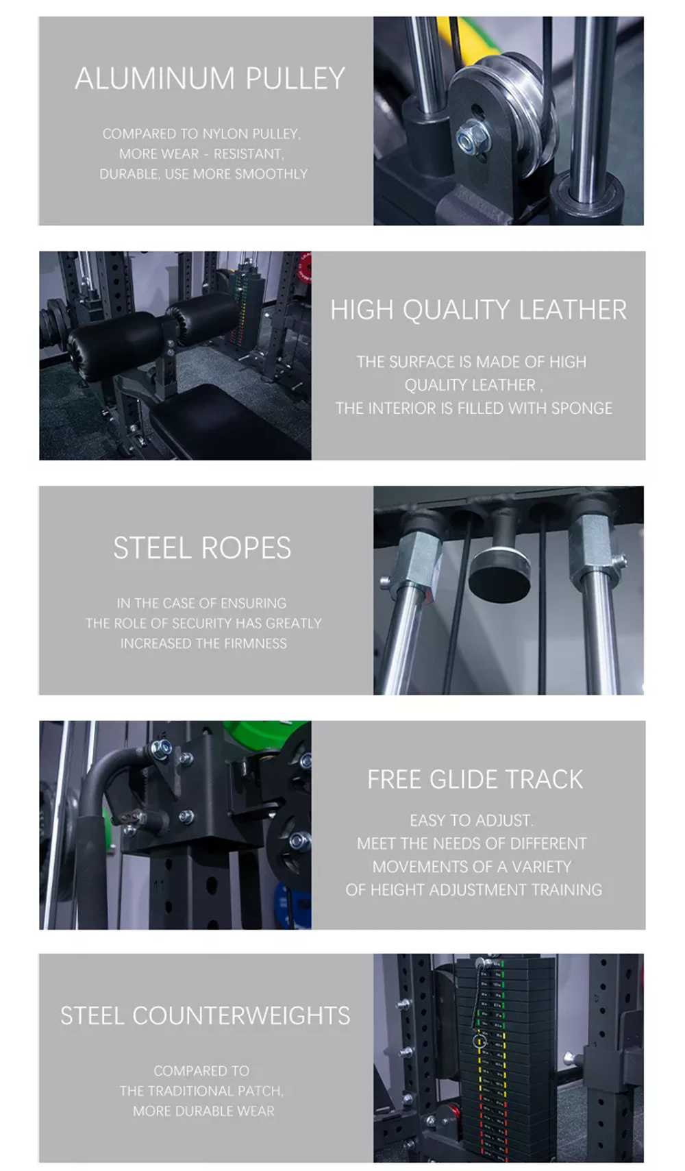 Multi Functional Gym Equipment Smith Machine for Strength Training