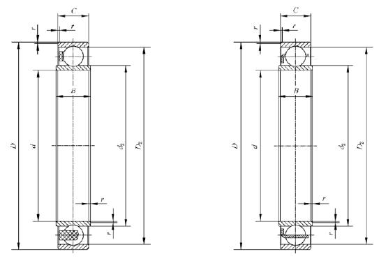 flexible ball bearings HD typs robots harmonic drive gear reducer bearings HDB18.8/25/4