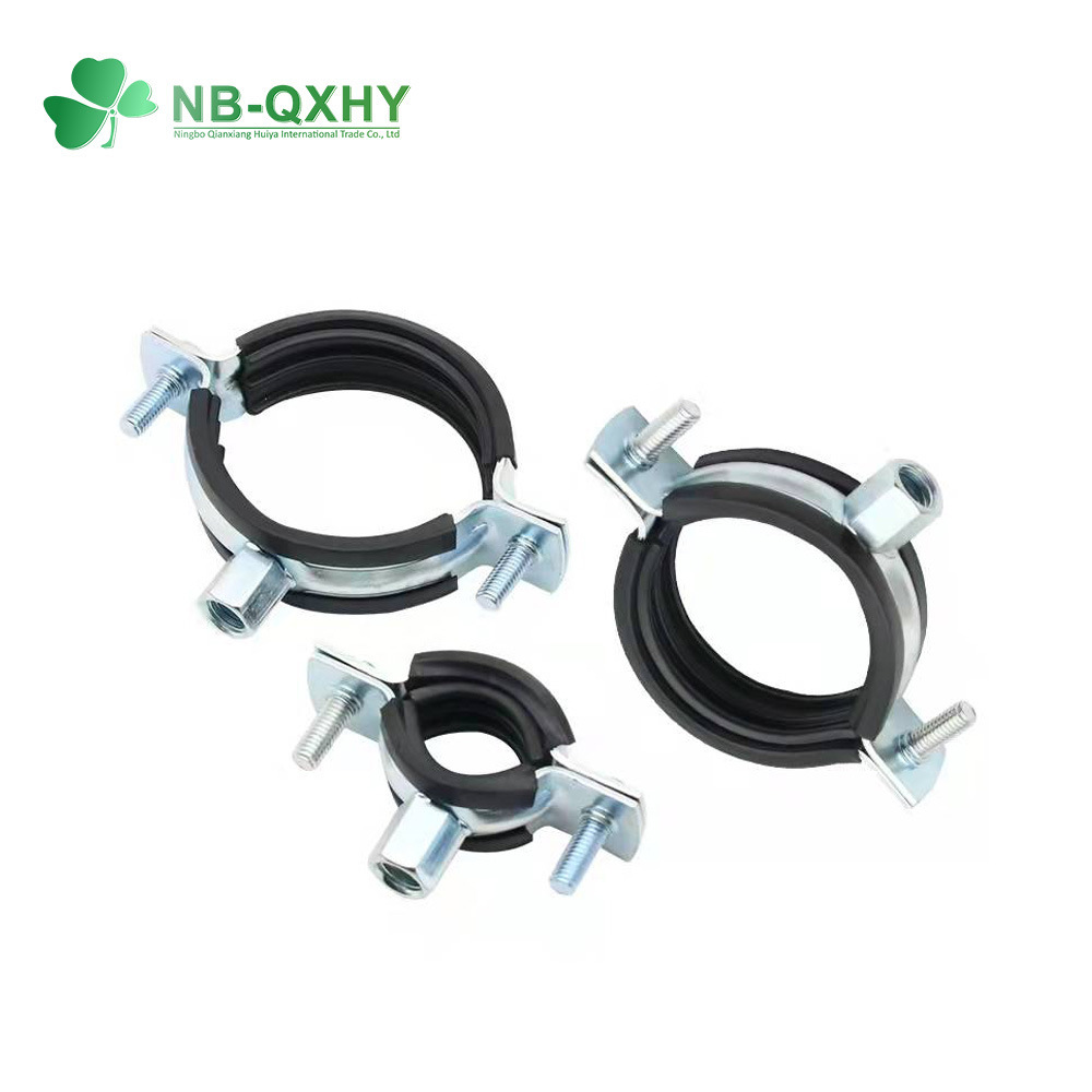China Tube Clamp U Type PVC Clamp Steel Wheel Pipe Clamp with EPDM Rubber