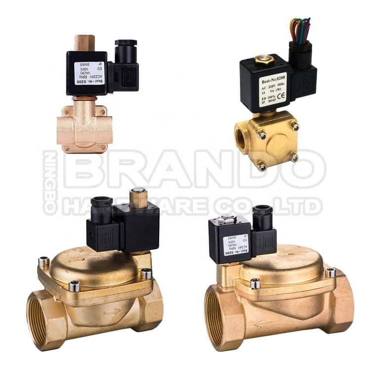 6013 Type 1/4'' NPT 2/2 Way Direct Acting Plunger Operated Brass Solenoid Valve 7