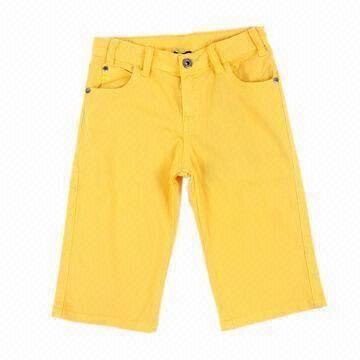 children"s colorful 1/2 pants, made of 100% cotton, oem services