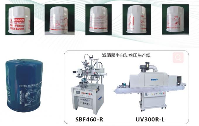 Pneumatic Semi Automatic Silk Screen Printing Machine UV Curing For Car Oil Filter 0