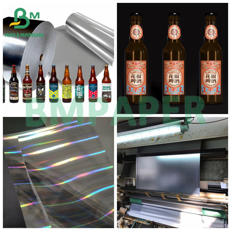 70gsm 765mm Waterproof Breakage Resistant Aluminized Beer Label Paper 