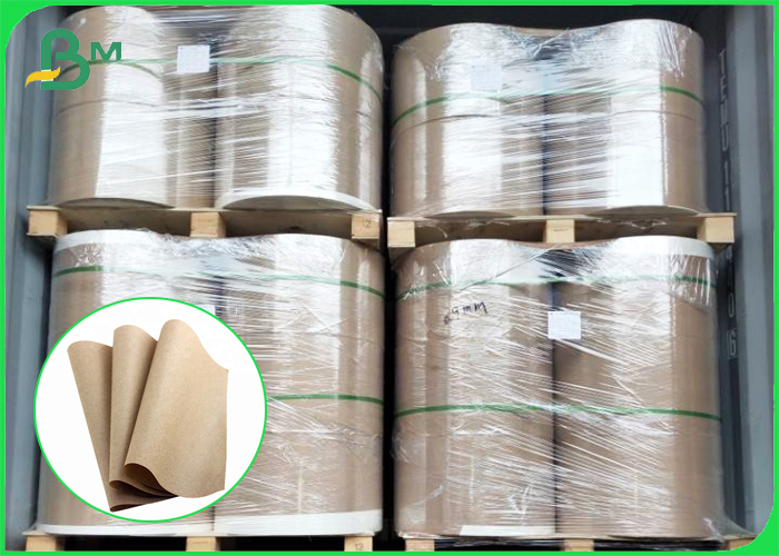 135gsm 400gsm FSC Approved Recyclable Brown Kraft Paper Roll For Packing Food