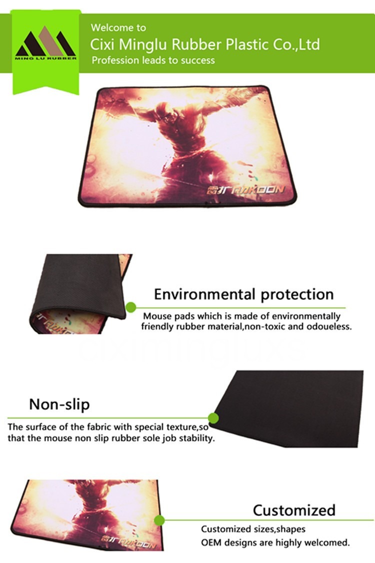 Minglu MP-052 Mouse Pad Non-Skid Natural Rubber Mouse Pads Home Office Computer Gaming Mousepad Mat