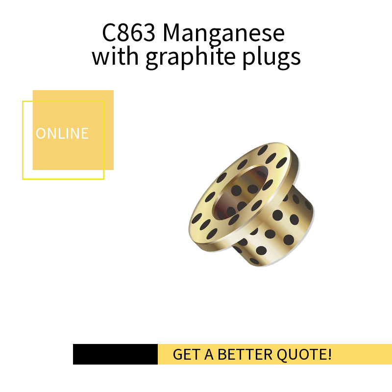 C863 Manganese With Graphite Plugs Flange Bushing