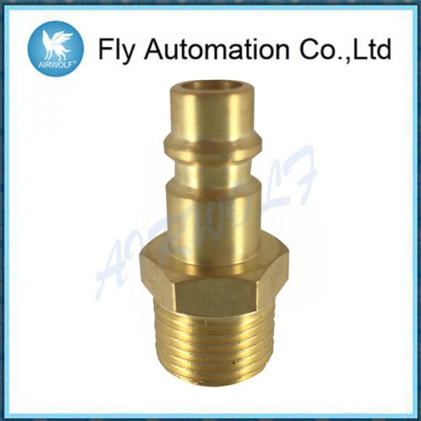 Yellow Metal Steel Pneumatic Pipe Fittings Hardened Male Thread G3 8 Plugs For Sale Pneumatic Tube Fittings Manufacturer From China