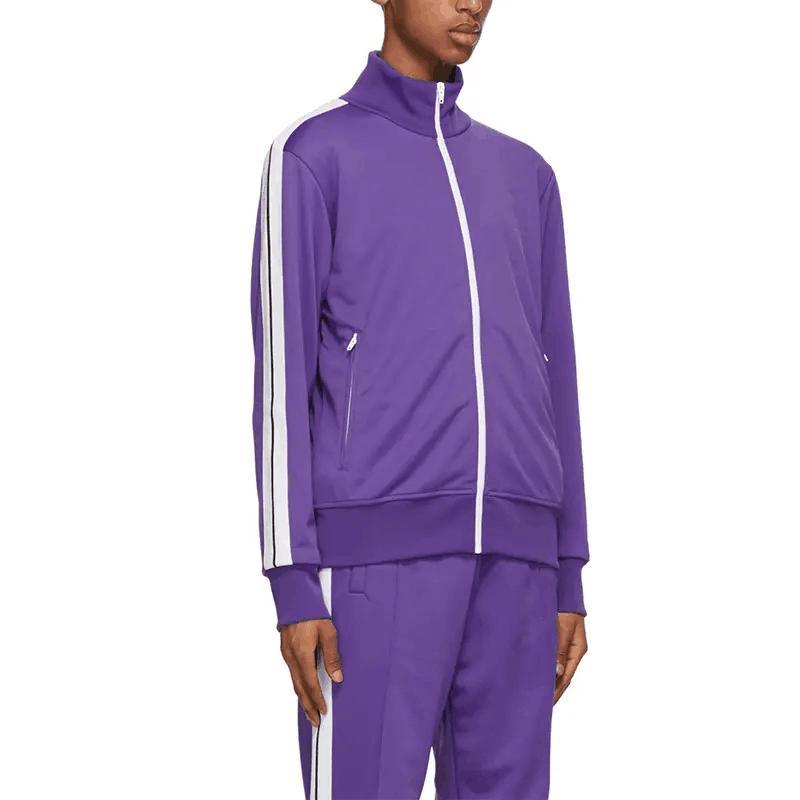 Custom Logo Sweatsuit Sets Casual Sportswear Men Striped Running Wear Training Jogging Wear