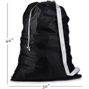 large laundry bag nylon shoulder straps laundromat room basement loads jumbo convenient easy strong