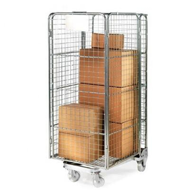 Zinc Plated Lockable Storage Cage, Wire Mesh Security Cage with Top Lip 