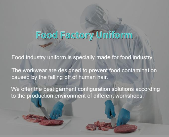 100% Modified Polyester HACCP Seafood Uniforms For Food Processing
