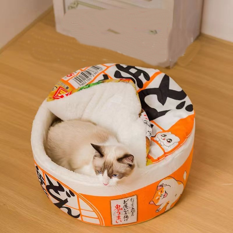 instant noodle cat bed 