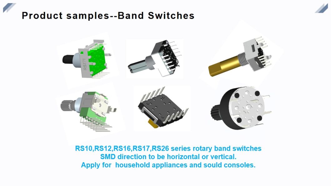 RS1010 Horizontal Type Band Switch, Rotary Switch for Audio Products, Household Appliances