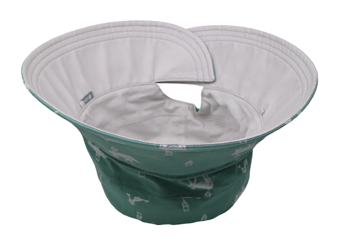 Customized printing green sun block sunshade adult female bucket hat