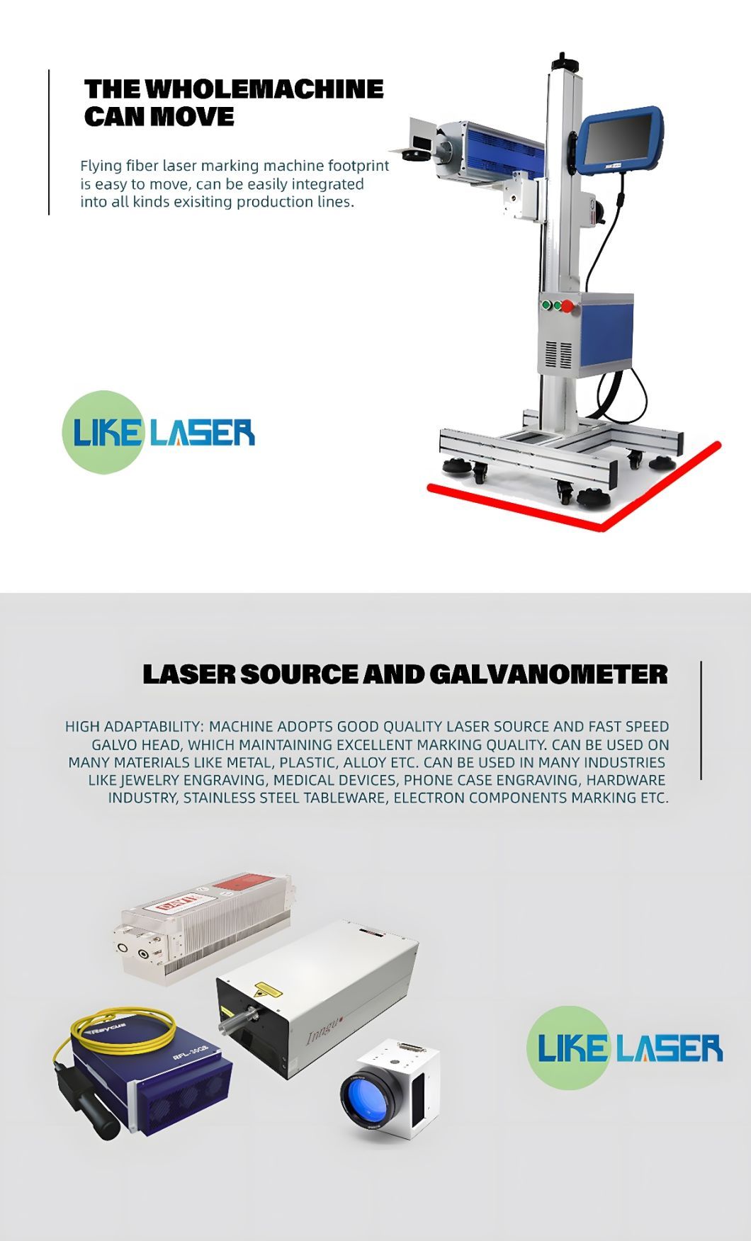 CO2 Laser Marking Printer for Production Line Date Code Printer for Pet Plastic Water Bottle Logo Printing
