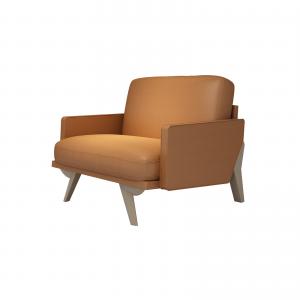Modern Wood Sofa Furniture For Lobby Leisure Used Leather