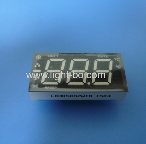 Customized Ultra white 3 1/2 digit 7 segment led display for instrument panel