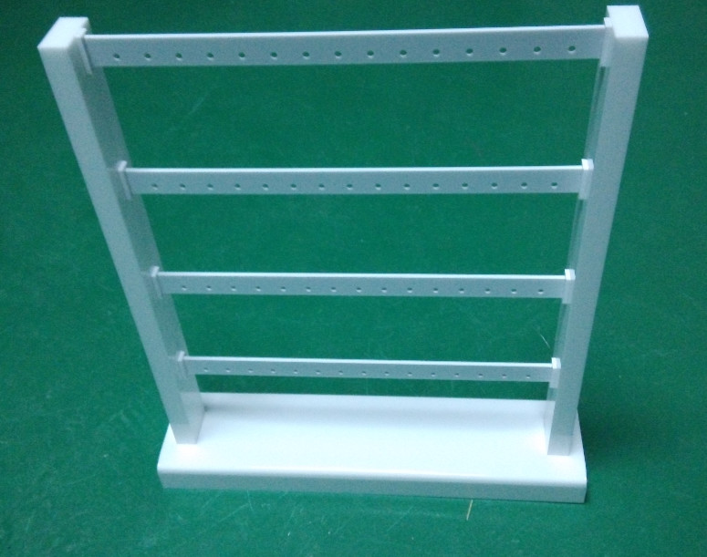 Acrylic Earring Display Stand White Jewellery Stand Rack with 4 Tiers for Drop Earring