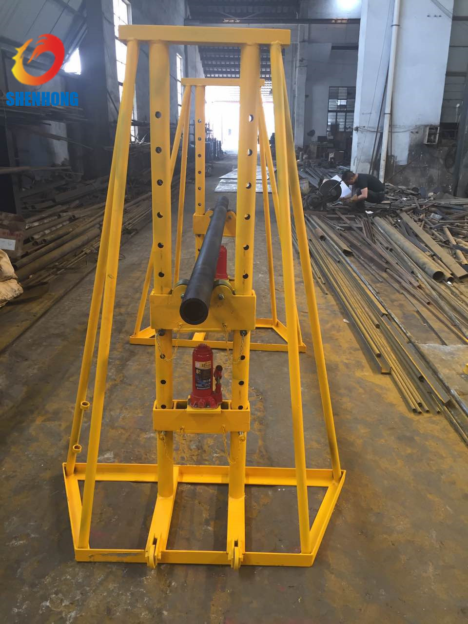 Hydraulic cable reel elevator 10 tons using hydraulic system light and durable