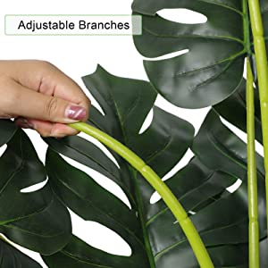 faux swiss cheese plant artificial monstera plant faux for home office modern decor indoor tall 