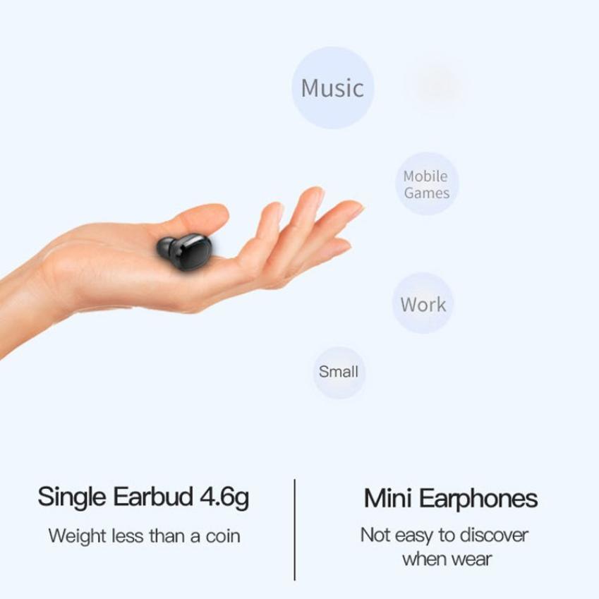 True Wireless Headphones Bluetooth Earphones Sports Earphone Cordless Headphone Handsfree Headset Mini Earbuds with Mic