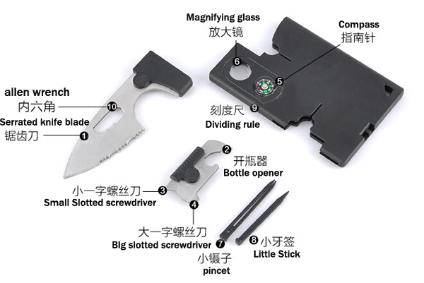 New credit card knife multifunction card tool