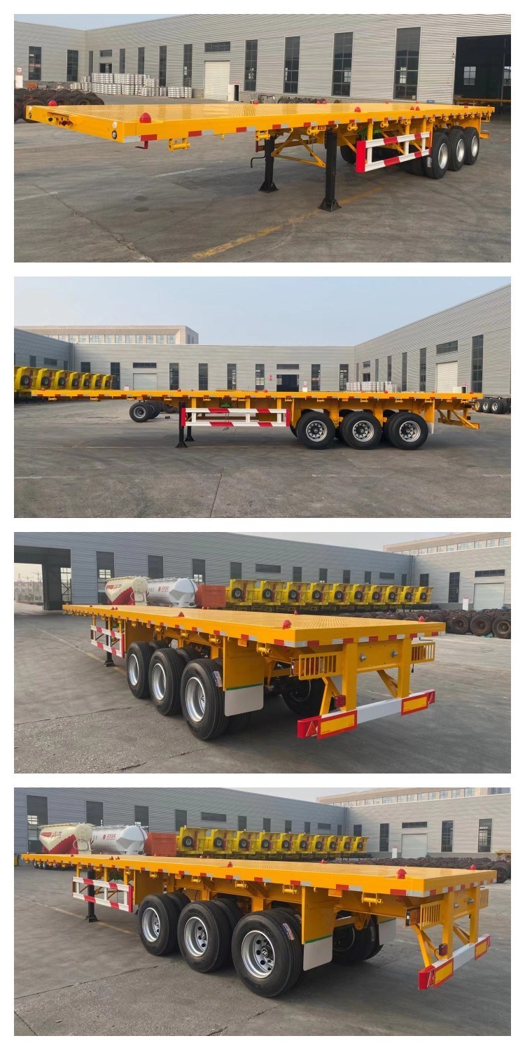 New 3 Axles 4 Axles 40tons 60tons 40FT 48FT Flatbed Trailer