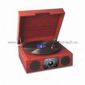 China Full Handmade Nostalgic Turntable Player with Wooden Case Material and Belt Driving on sale 