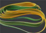 MK9 Tobacco Machinery Spare Parts Flat Power Transmission Belts Green Yellow