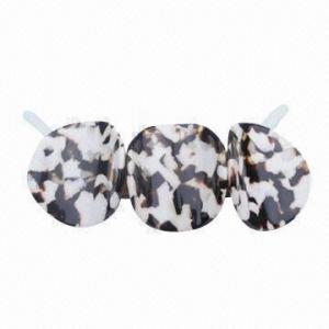 China Hair Barrette, Made from Cellulose Acetate, 3-coins Design on sale 