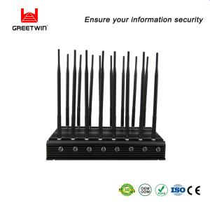 China 40m GSM Mobile Phone Signal Jammer 16 Antennas 2G 3G 4G 5G on sale 