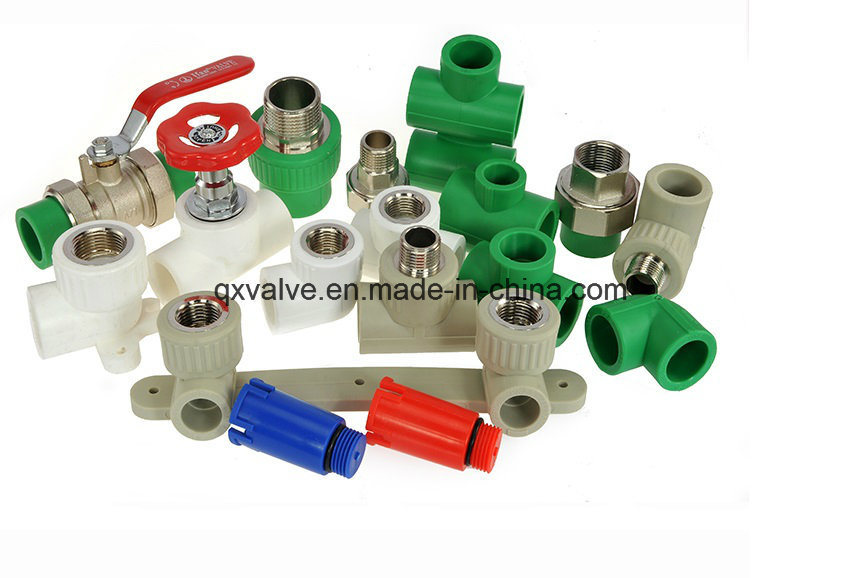 Equal Tees Male Threaded PPR Fitting Plastic Pipe Fitting with Brass