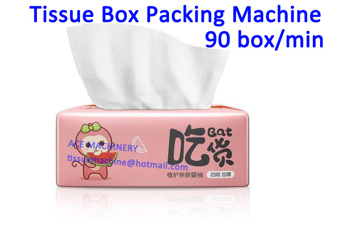 automatic tissue paper box packing machine