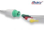One Piece 17pin Snap IEC 5 Leadwires Spacelabs ECG Patient Cable