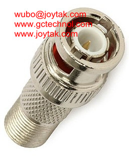 BNC Male To F Female zinc die-casting connector BNC plug to F jack Coaxial Adapter BNC Coaxial Adaptor CCTV Connector