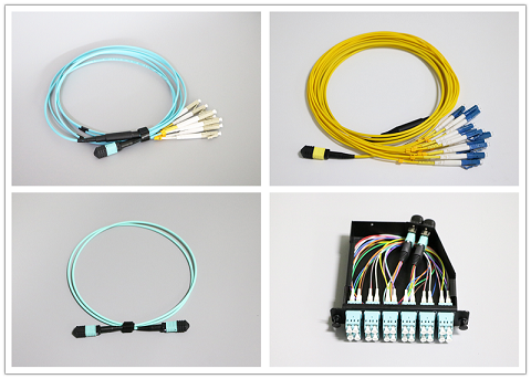 UPC / APC MTP Singlemode Fiber Optic Patch Cords with LSZH Jacket 0