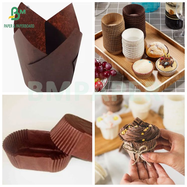 High Temperature Resistance 40gsm Coffee Cupcake Paper Roll Greaseproof